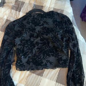 Black see-through shirt